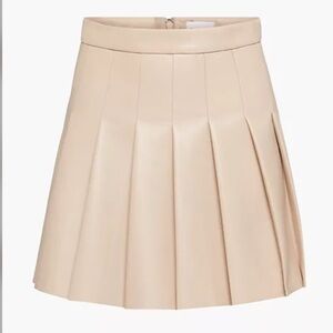 ARITZIA Sunday Best Vegan Leather Olive Mini Skirt size 8
